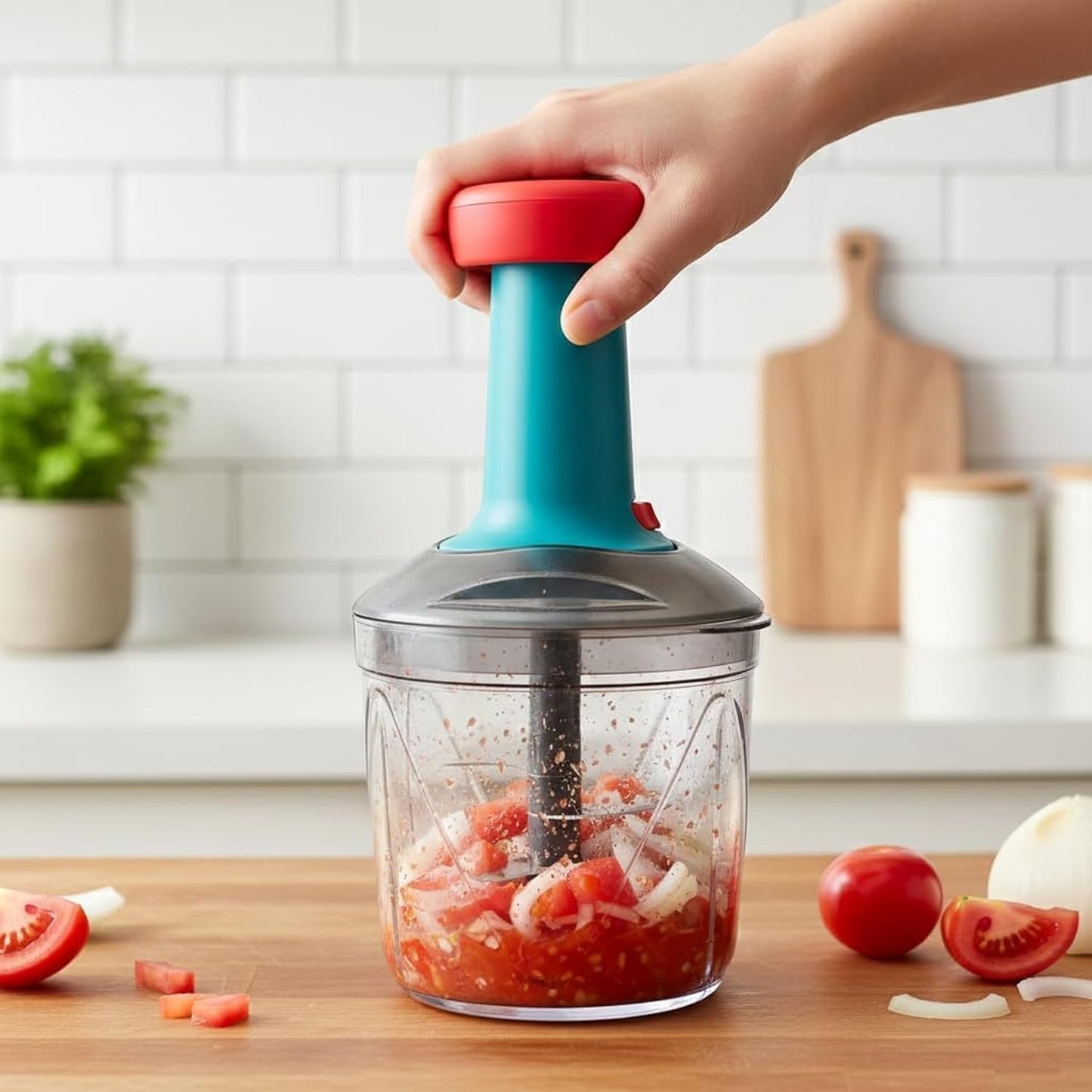 Push & Chop Mate Manual Press Vegetable Chopper & Dicer | 20% OFF + Free Shipping