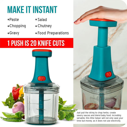 Push & Chop Mate Manual Press Vegetable Chopper & Dicer | 20% OFF + Free Shipping