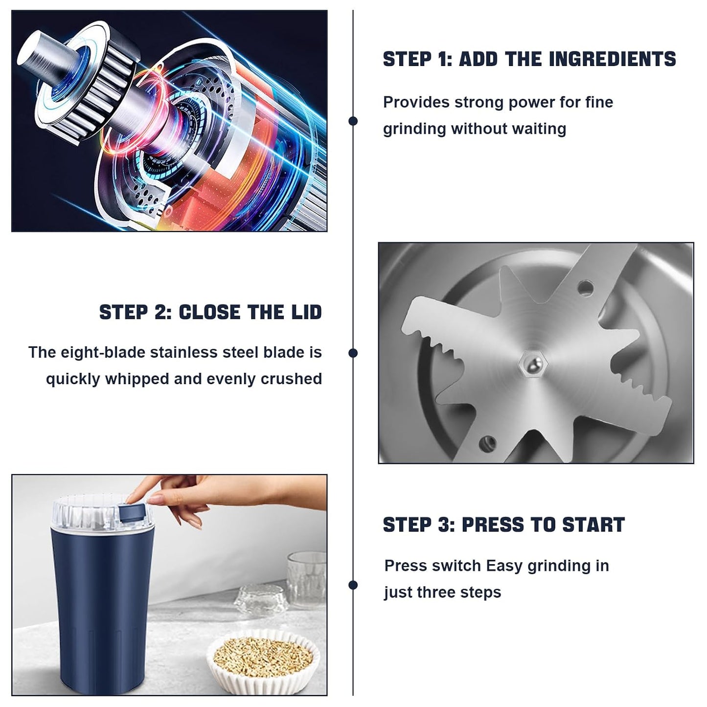 Portable Electric Spice & Coffee Grinder | Special Offer Save 20% | Free Shipping & COD